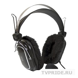 Наушники A4Tech HS-60 с микрофоном, 2.5м мониторы, черный